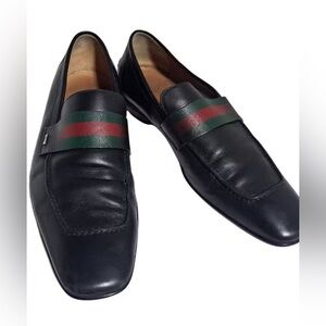 Gucci Men’s Leather Web Trim Loafers | USA 10 / UK 9 Standard